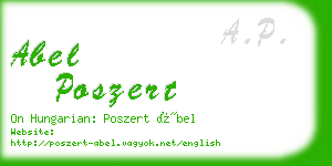 abel poszert business card